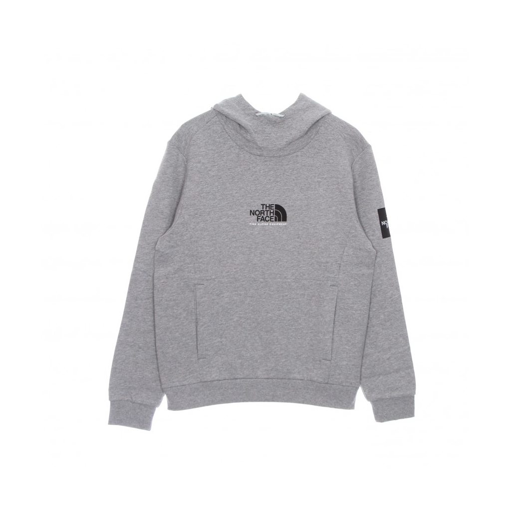 felpa cappuccio uomo fine alpine hoodie LIGHT GREY HEATHER