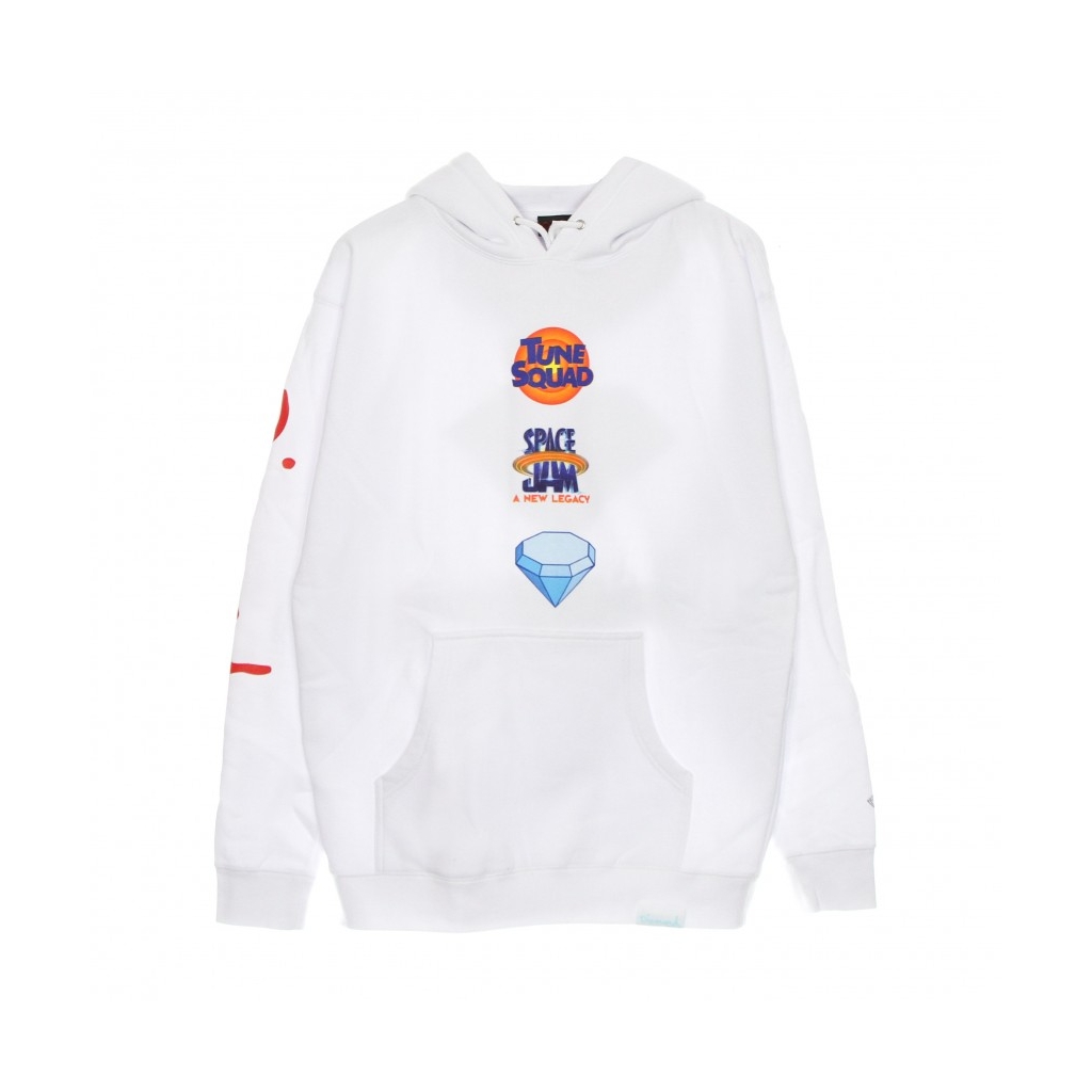 felpa cappuccio uomo hook shot hoodie x space jam 2 WHITE