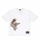 maglietta uomo gufo reale tee over WHITE