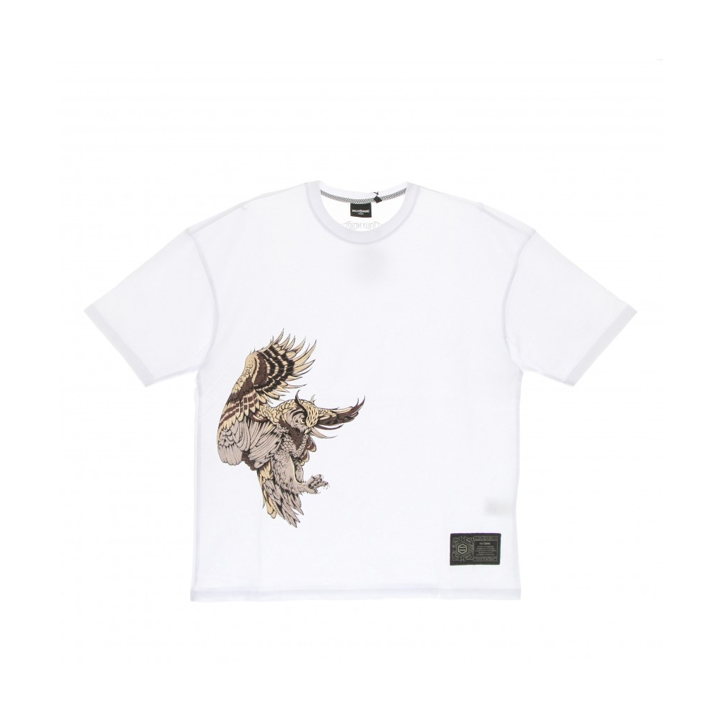 maglietta uomo gufo reale tee over WHITE