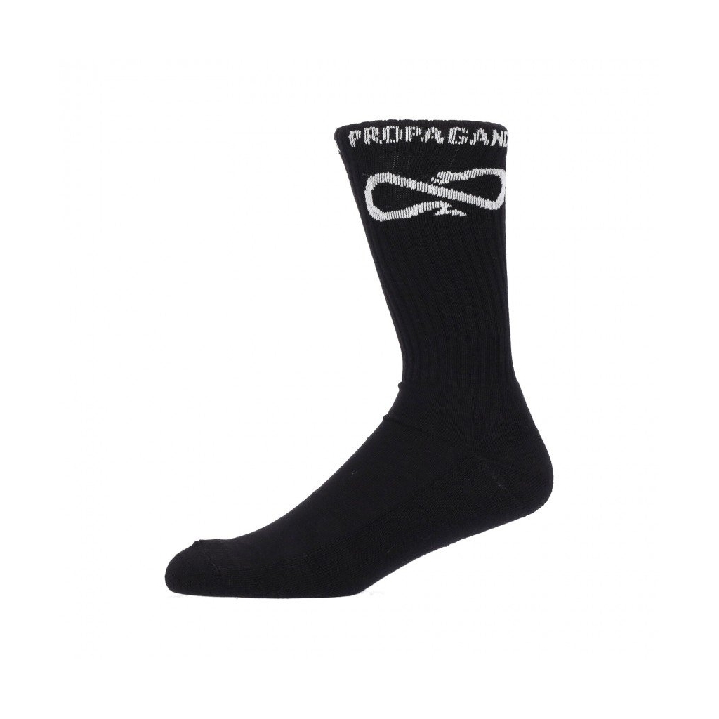 calza media uomo logo mid socks BLACK/WHITE