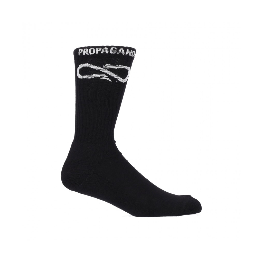 calza media uomo logo mid socks BLACK/WHITE