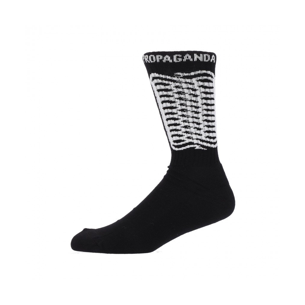 calza media uomo ribs socks BLACK