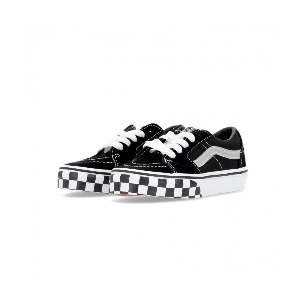 scarpa bassa bambino sk8-low reflective sidestripe CHECKERBOARD/BLACK