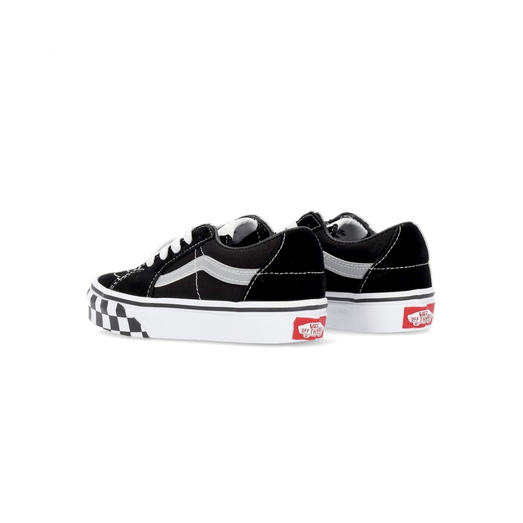 scarpa bassa bambino sk8-low reflective sidestripe CHECKERBOARD/BLACK