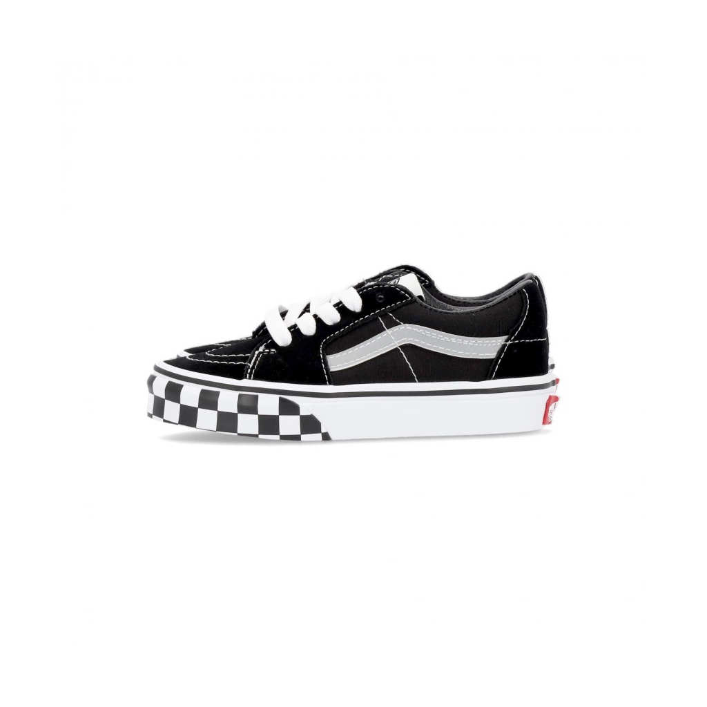 scarpa bassa bambino sk8-low reflective sidestripe CHECKERBOARD/BLACK