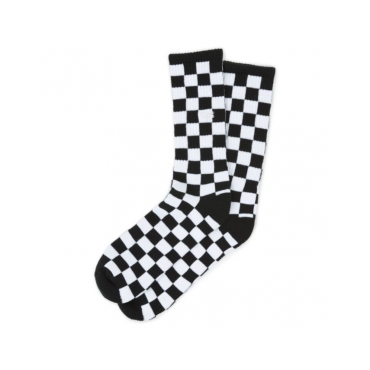 CALZE CHECKERBOARD CREW BLACK/WHITE