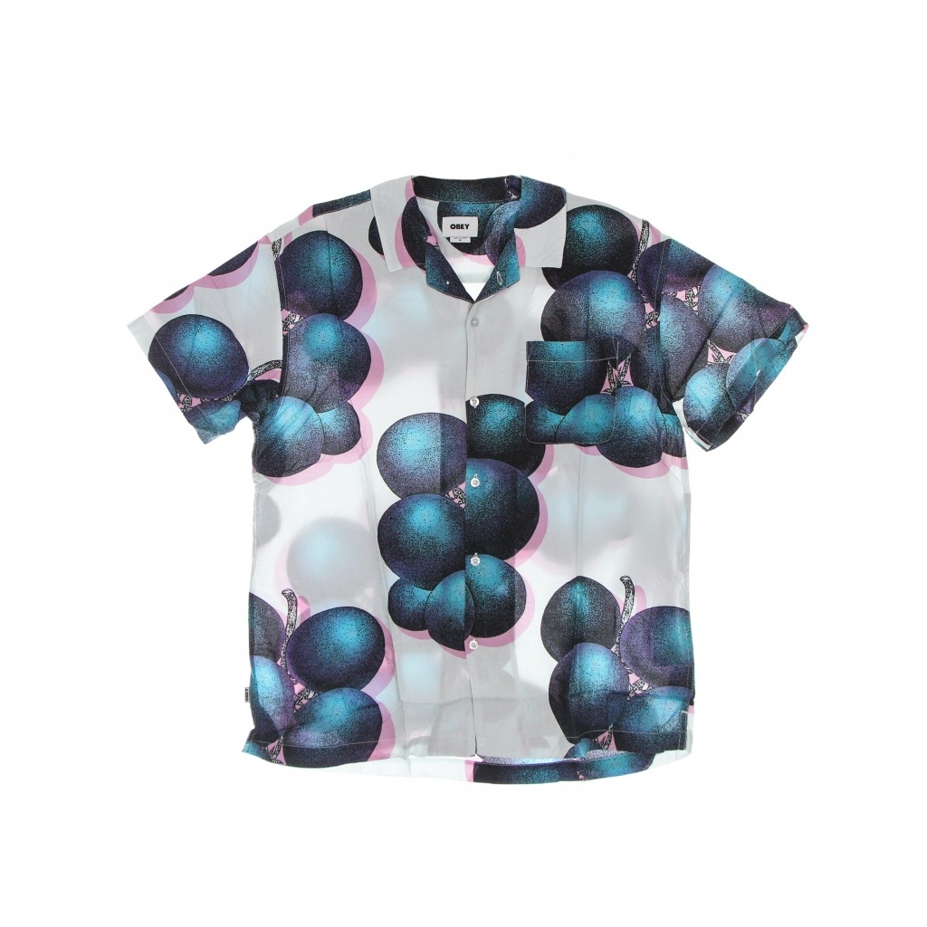 camicia manica corta uomo blueberries woven WHITE/MULTI