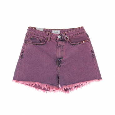 jeans corto donna short ivy denim overdye LILLA