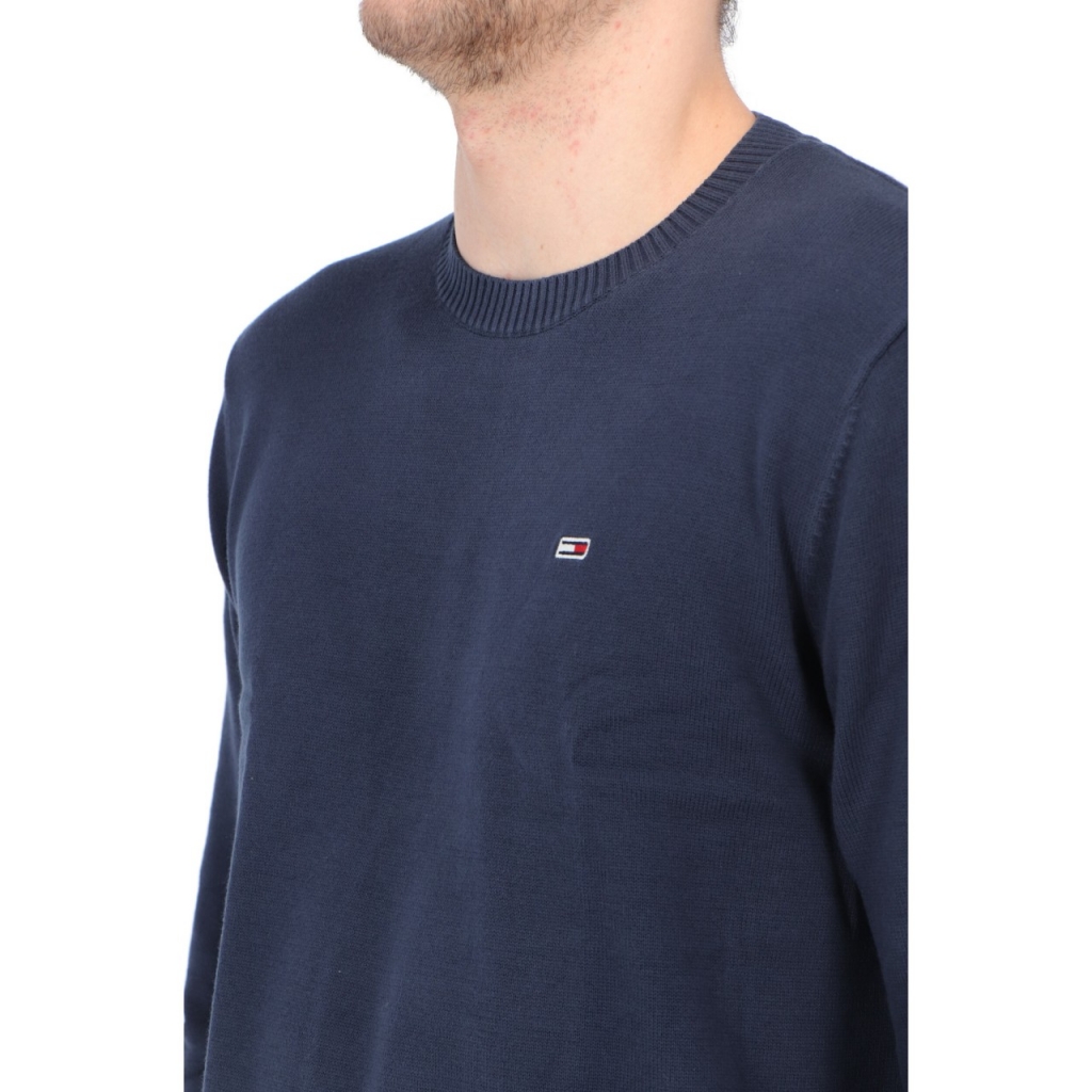 Maglia Tommy Hilfiger Jeans Uomo Essential Light C87 TWILIGHTNAVY