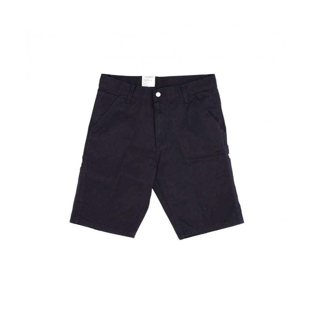 jeans corto uomo ruck single knee short BLACK STONE WASHED