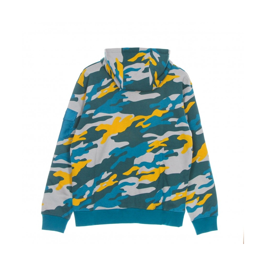 felpa cappuccio uomo underhill camo hoodie TEAL