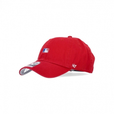 cappellino visiera curva uomo mlb clean up batterman logo RED