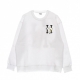 felpa girocollo donna flocked classic h crew WHITE