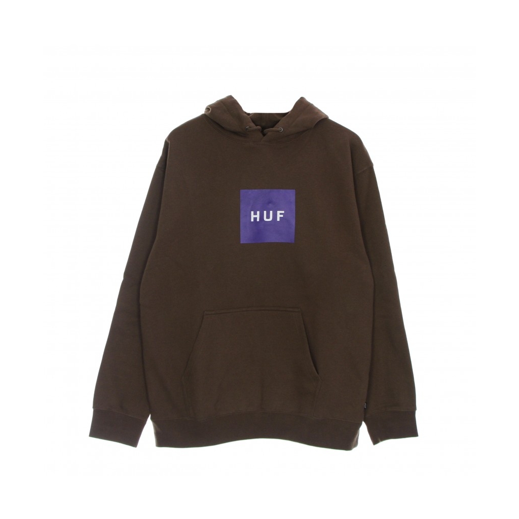 felpa cappuccio uomo essentials box logo p/o hoodie BROWN