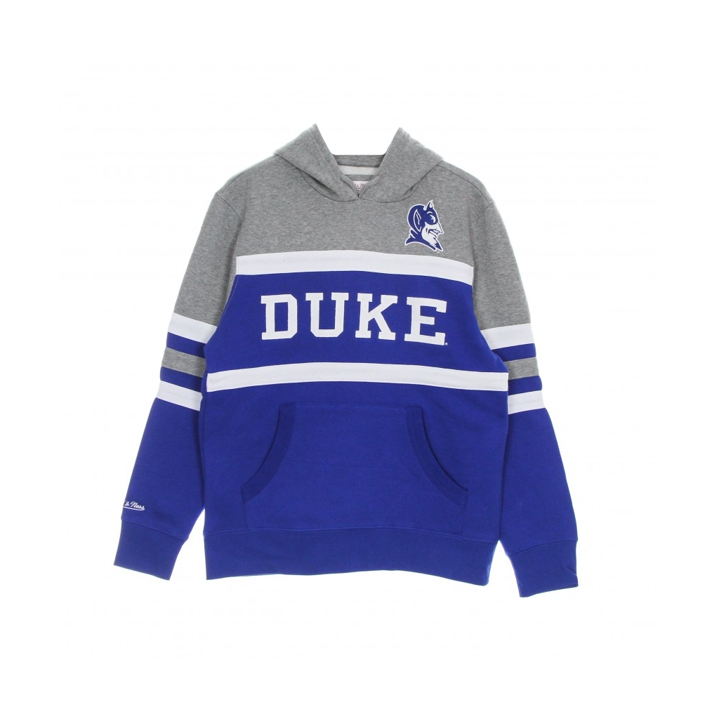 felpa cappuccio uomo ncaa head coach hoodie dukblu ROYAL/GREY