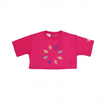 maglietta corta ragazza cropped tee BOLD PINK