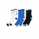 calza media uomo tailed sock 3pk ASSORTED