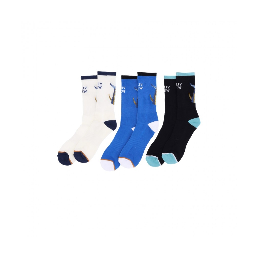 calza media uomo tailed sock 3pk ASSORTED