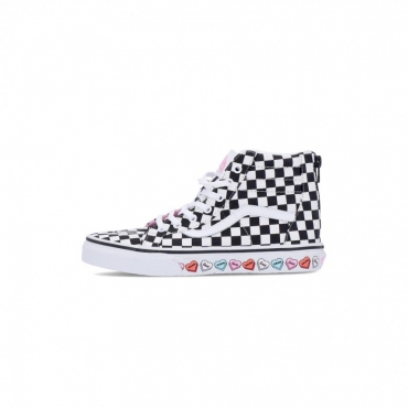 scarpa alta ragazza sk8-hi zip candy hearts BLACK/TRUE WHITE