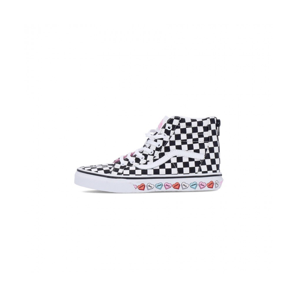 scarpa alta ragazza sk8-hi zip candy hearts BLACK/TRUE WHITE