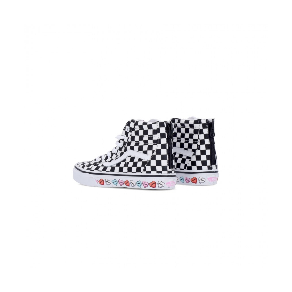 scarpa alta ragazza sk8-hi zip candy hearts BLACK/TRUE WHITE