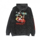 felpa cappuccio uomo hell racer hoodie BLACK MINERAL WASH