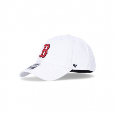 cappellino visiera curva uomo mlb clean up bosred WHITE