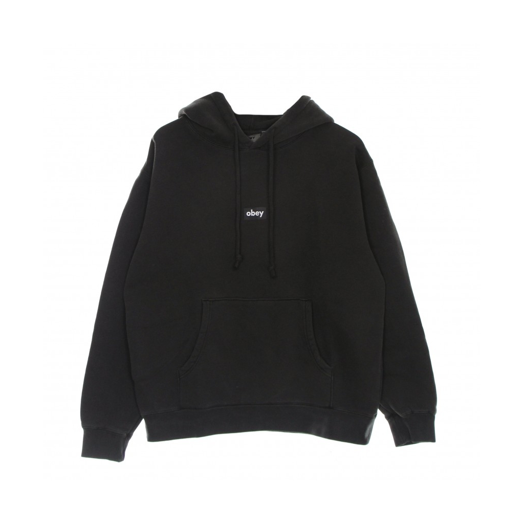 felpa cappuccio uomo black bar heavyweight pigment dyed hoodie PIGMENT FADED BLACK