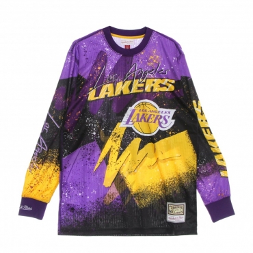 maglietta manica lunga uomo nba hyper hoops moto l/s hardwood classics loslak DARK PURPLE