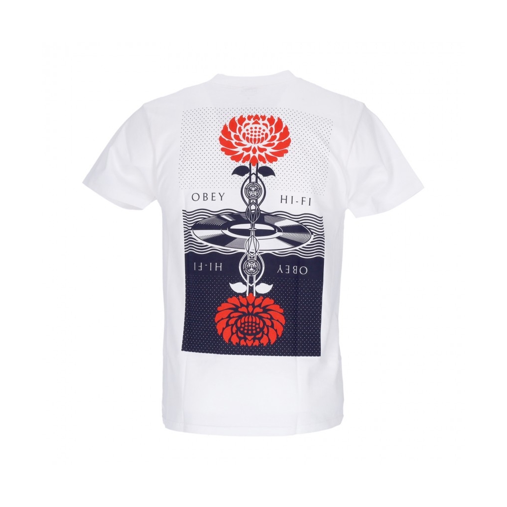 maglietta uomo post punk flower classic tee WHITE