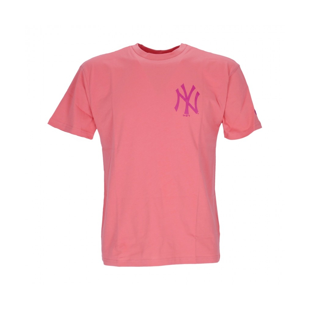 Short Sleeve T-Shirt New Era MLB League Essentials New York Yankees Light  Pink Unisex