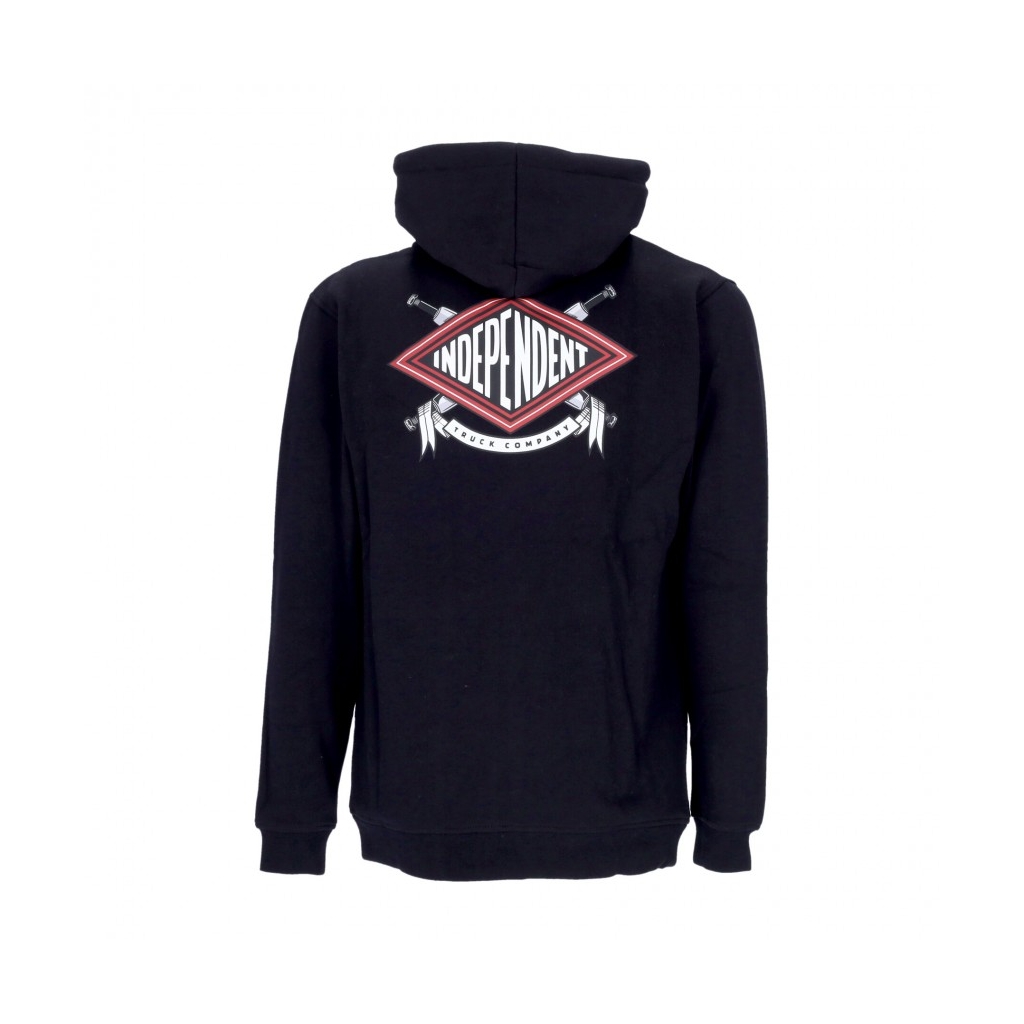 felpa cappuccio zip uomo turn burn zip hood BLACK