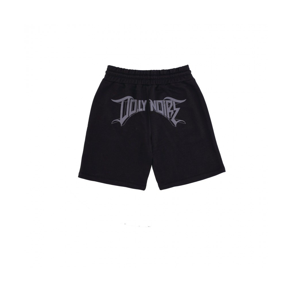 pantalone corto tuta uomo lettering sweatpant shorts BLACK