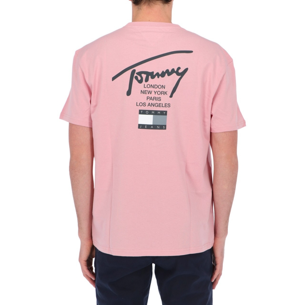 Uomo Tshirt Tommy Modern TH9 Essential Hilfiger PINK Jeans