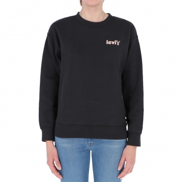 Felpa Levis Donna Standard Crew Reflective Logo 0058 BLACK REFL