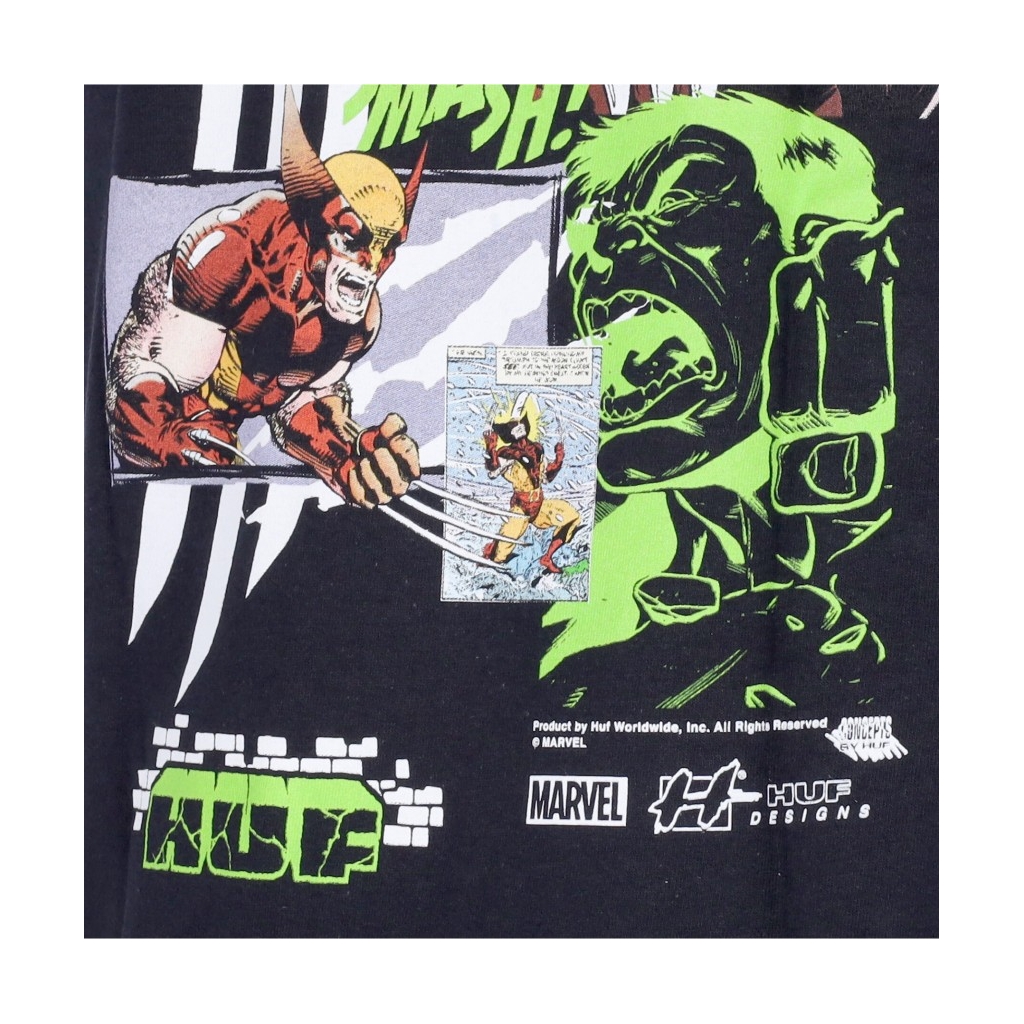 maglietta uomo smash up tee x marvel BLACK