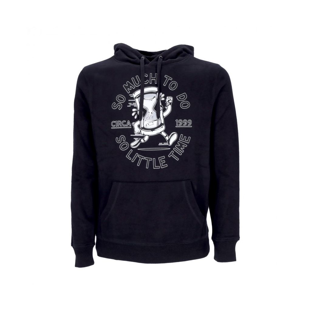 felpa cappuccio uomo time hood BLACK