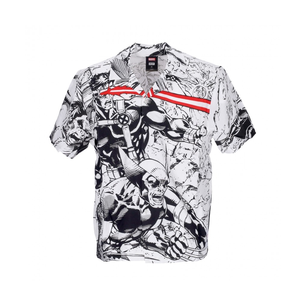 camicia manica corta uomo x-men resort shirt x marvel WHITE