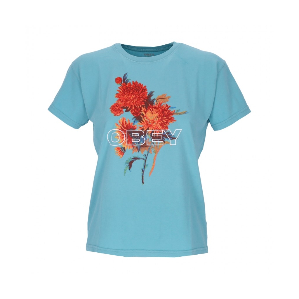 maglietta donna bouquet shepard organic vintage tee TURQUOISE TONIC