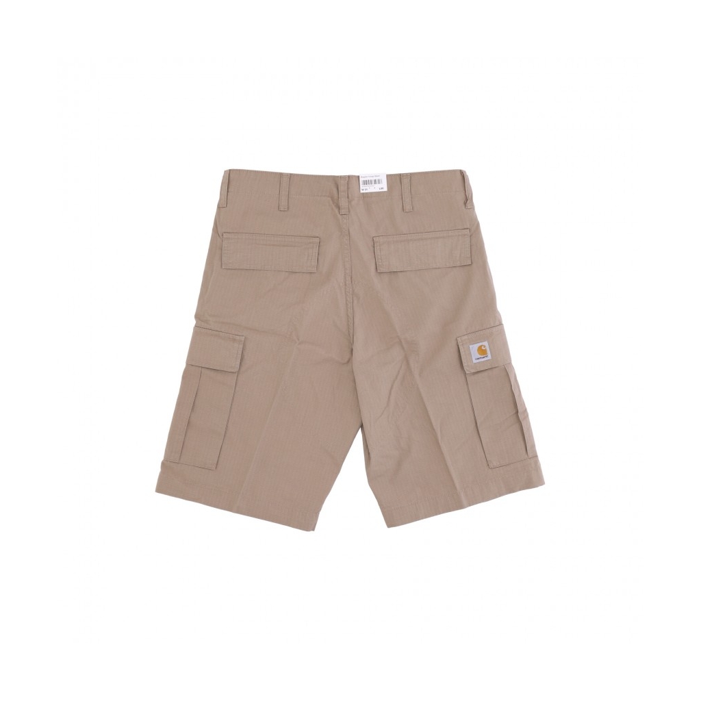 pantalone corto uomo regular cargo short LEATHER RINSED