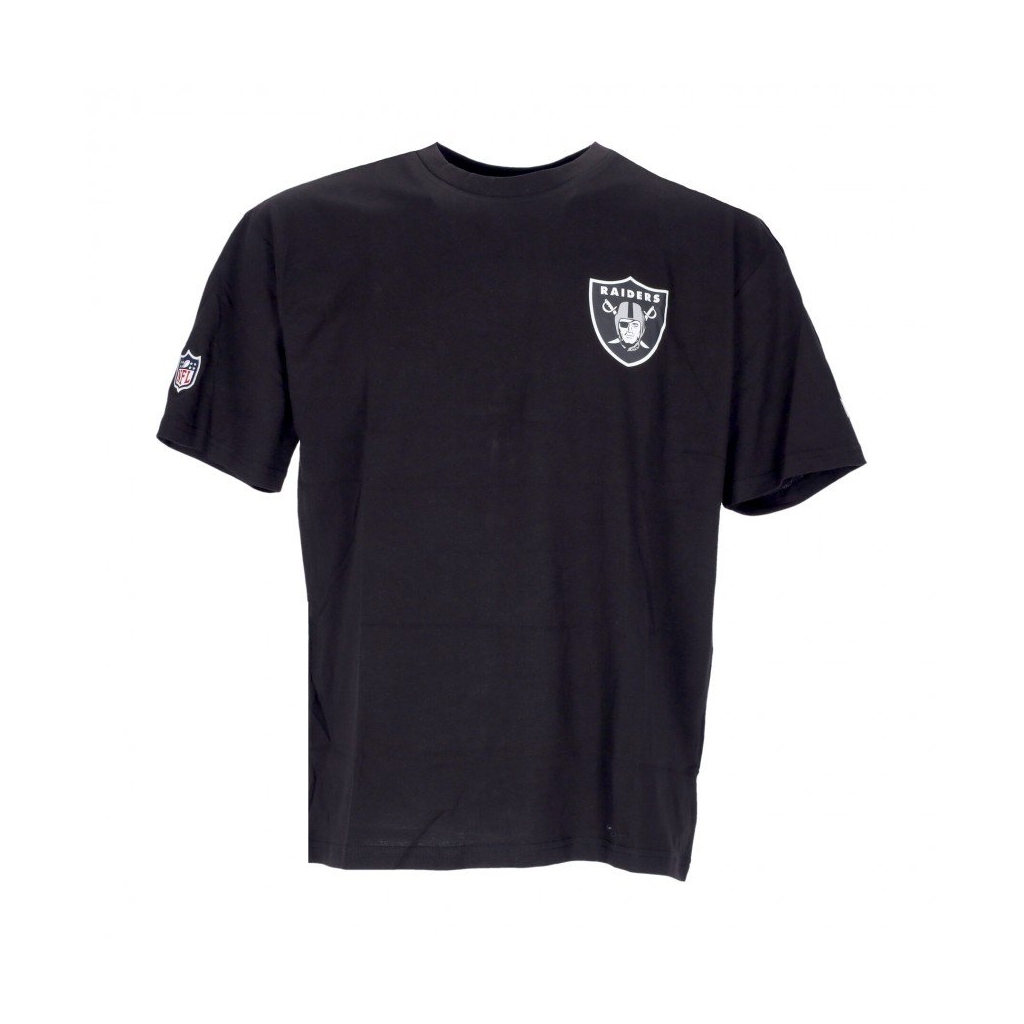 maglietta uomo nfl left chest team logo oversize tee lasrai BLACK