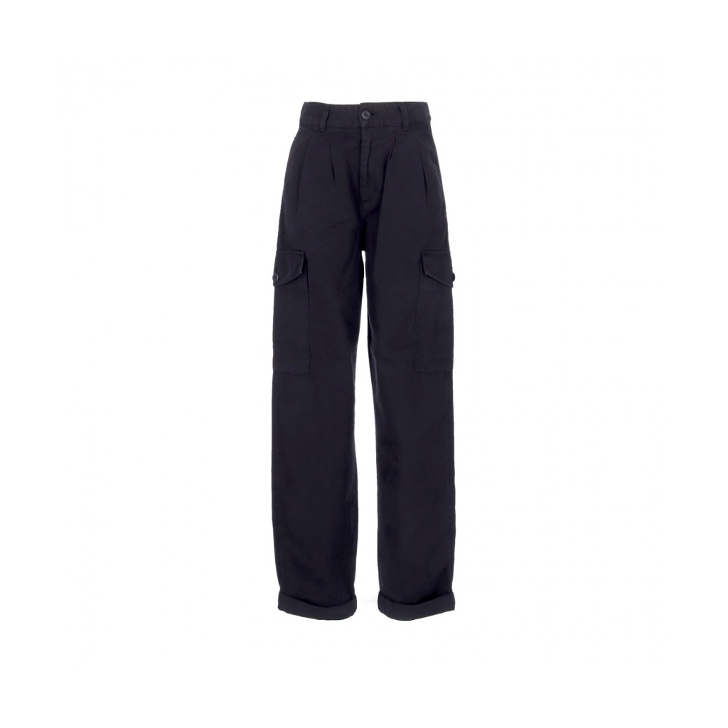 pantalone lungo donna collins pant BLACK GARMENT DYED