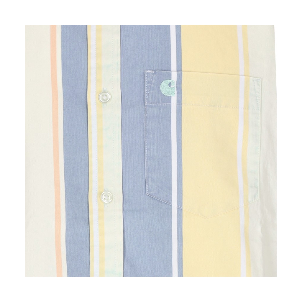 camicia manica corta uomo gilman shirt PALE SPEARMINT MOON