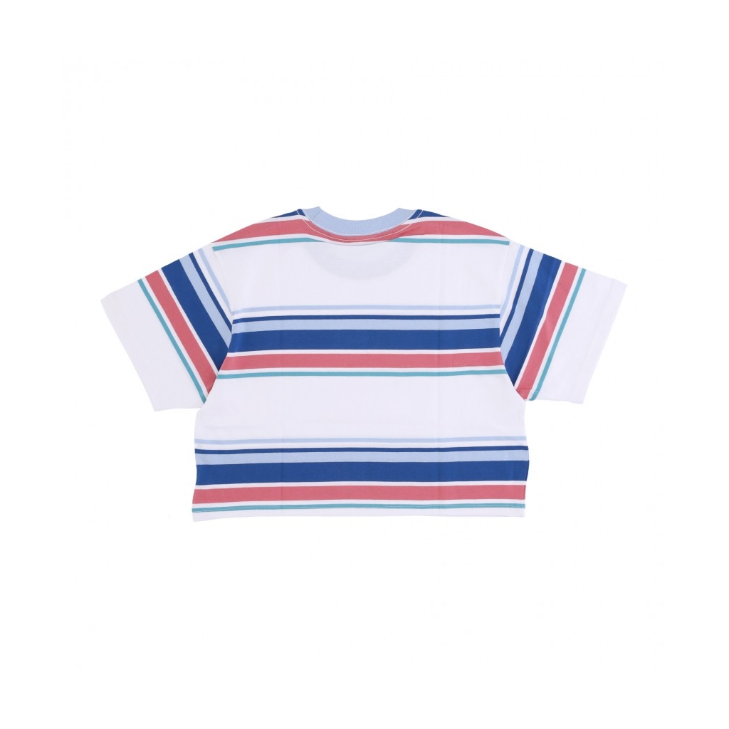 maglietta corta donna june stripes cropped tee ATLANTIC BLUE MULTI