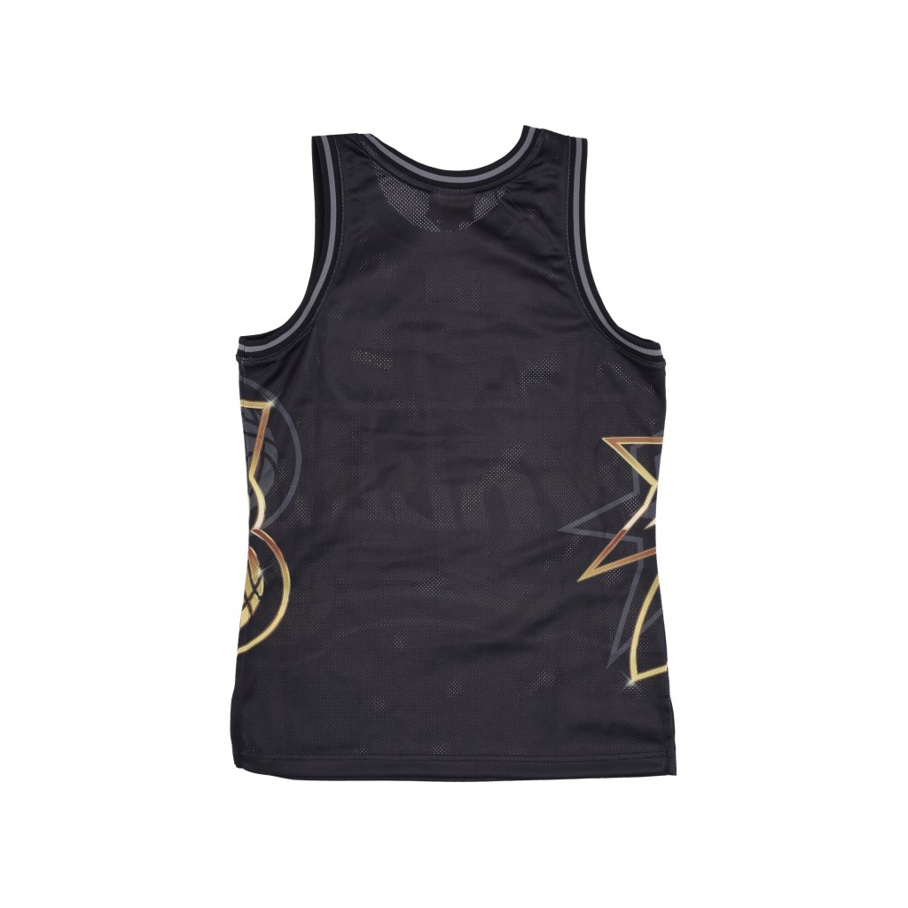 canotta tipo basket uomo nba big face 40 fashion tank hardwood classics phi76e BLACK/ORIGINAL TEAM COLORS