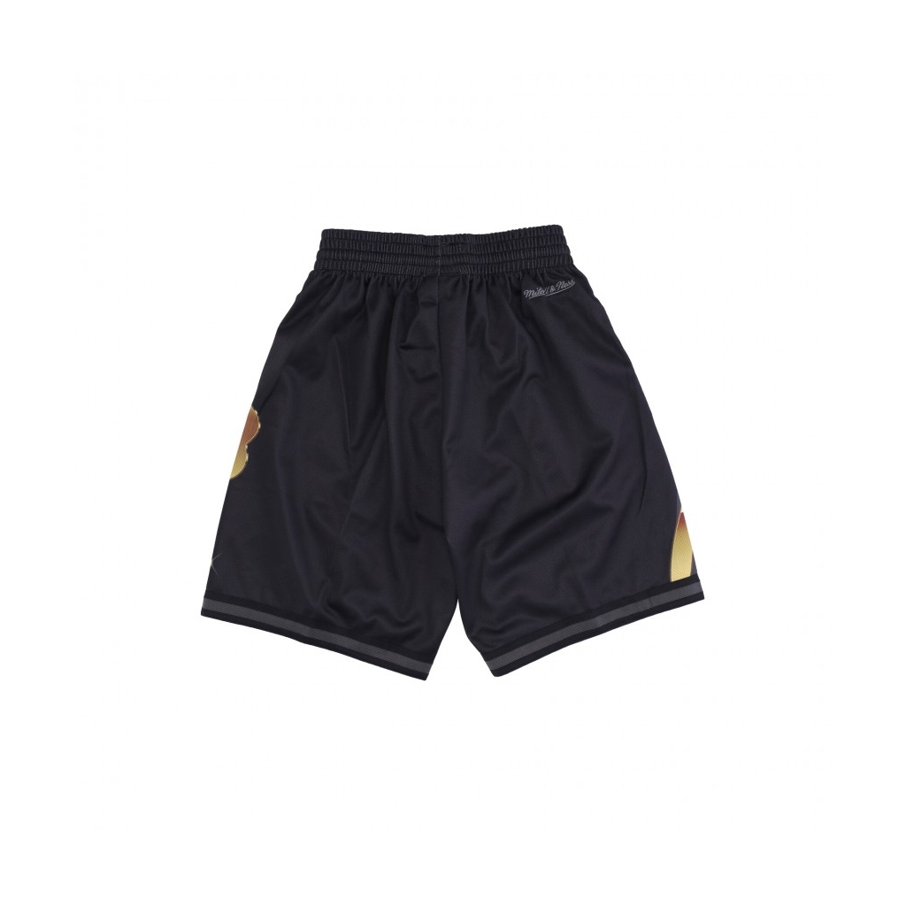 pantaloncino tipo basket uomo nba big face 40 fashion short hardwood classics boscel BLACK/ORIGINAL TEAM COLORS