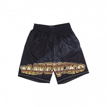 pantaloncino tipo basket uomo nba big face 40 fashion short hardwood classics dalmav BLACK/ORIGINAL TEAM COLORS