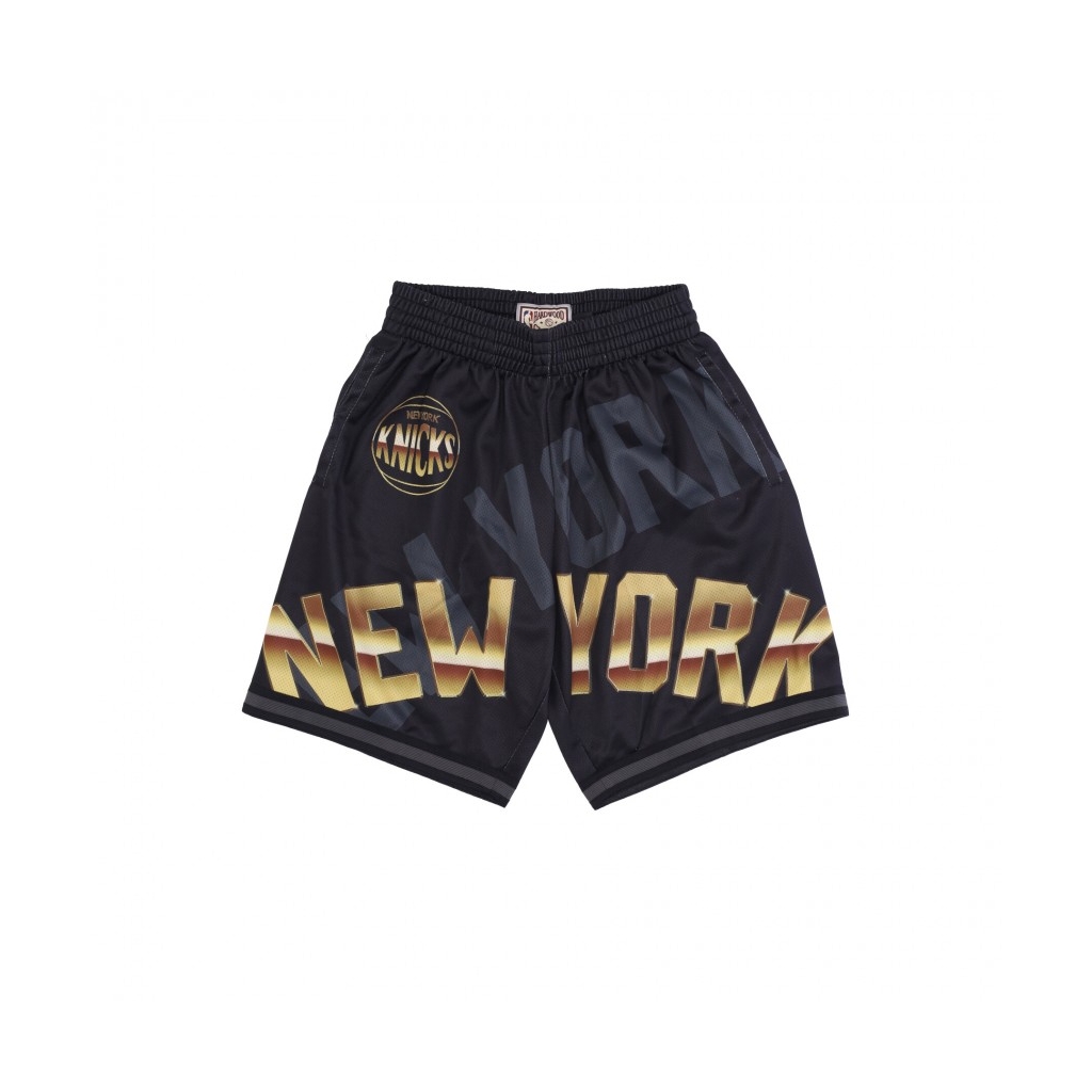 pantaloncino tipo basket uomo nba big face 40 fashion short hardwood classics neykni BLACK/ORIGINAL TEAM COLORS