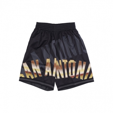 pantaloncino tipo basket uomo nba big face 40 fashion short hardwood classics saaspu BLACK/ORIGINAL TEAM COLORS